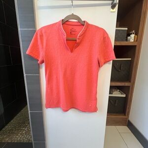 Women's Nike Golf Coral V-Neck Top